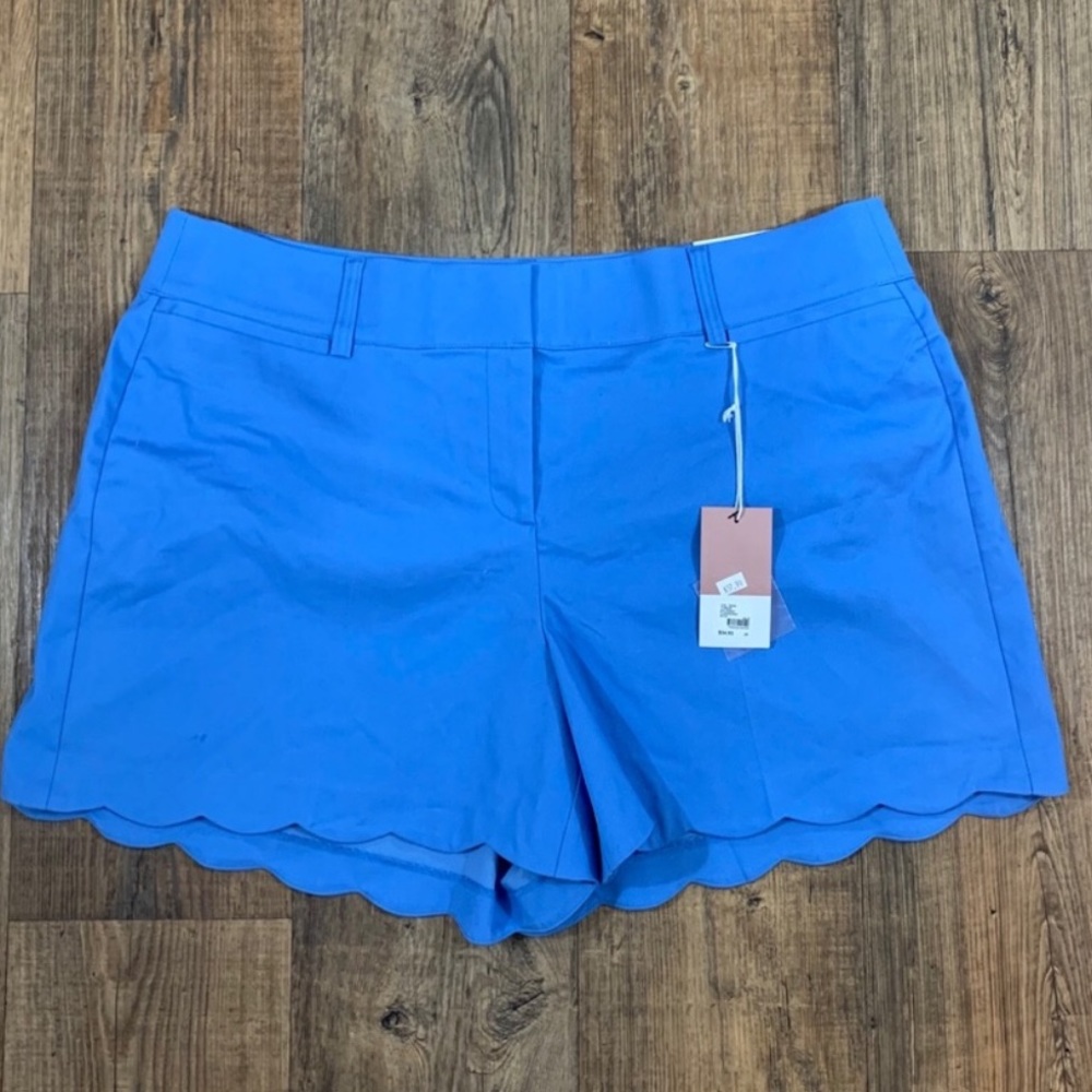 Lane Bryant Light Blue Scalloped Bottom Shorts NWT